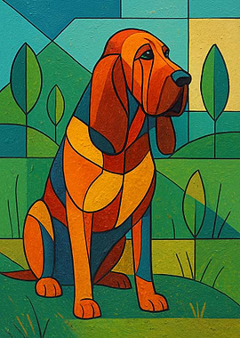 Geometric Bloodhound in a Landscape