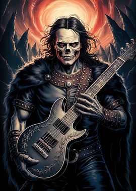 Skeleton Rocker with Guitar
