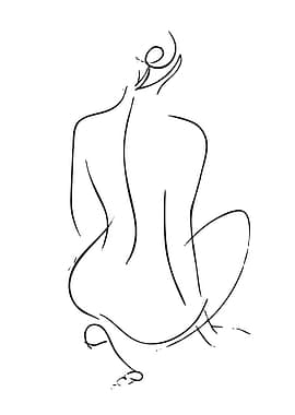 Minimalist Line Art of a Woman