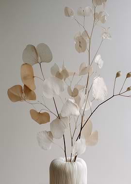 Dried Eucalyptus in a Textured Vase
