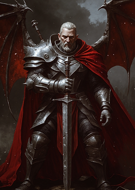 Dragon Knight with Red Cape