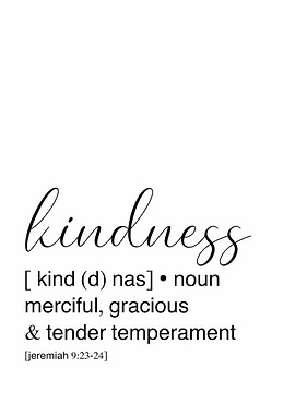 Kindness Definition Typography