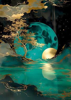 Mystical Moonlit Landscape