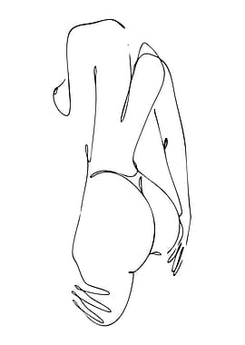 Minimalist Line Art of a Woman