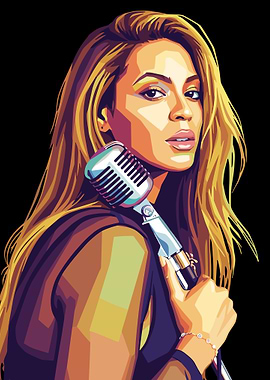 Beyonce with Microphone