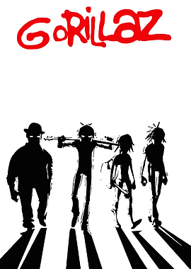 Gorillaz band silhouettes
