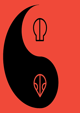 Yin Yang Symbol with Icons 21 Pilots