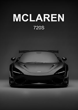 black McLaren 720S Sports Car