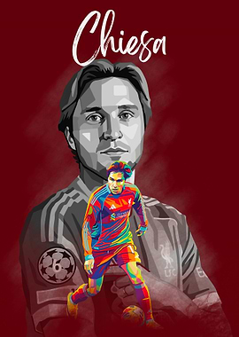 Federico Chiesa Pop Art Portrait