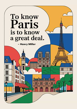 Parisian Cityscape with Eiffel Tower