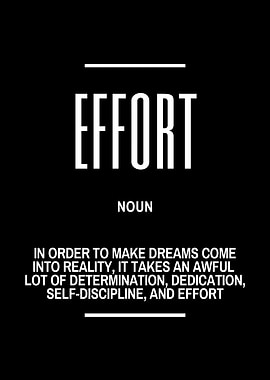 Effort definition poster
