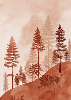 Misty Forest Landscape