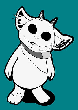 Cute White Creature with Horns Twenty-one Pilots