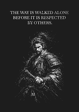 Samurai Warrior with The Way Quote