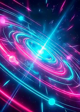 Electric Neon Cosmic Pulse