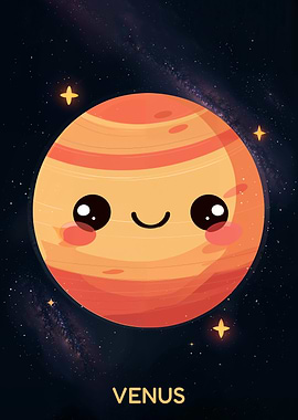 Cute Cartoon Venus Planet
