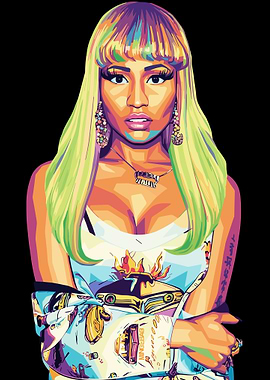 Nicki Minaj Pop Art Portrait