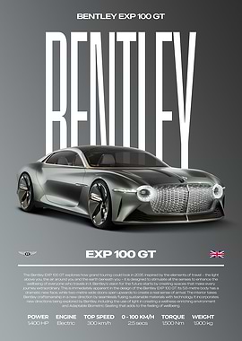 Bentley EXP 100 GT Concept Car Poster