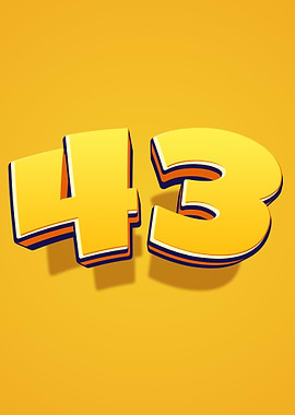Yellow 43 Number