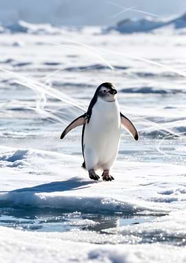 Chinstrap Penguin on Ice
