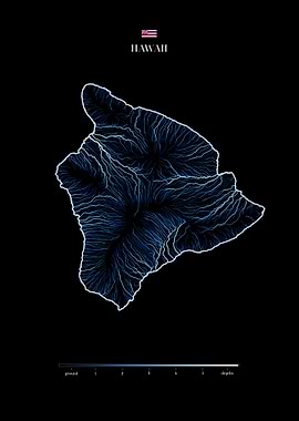Hawaii Hydrological Map