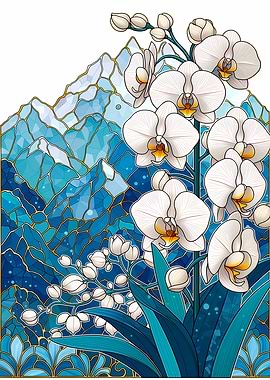 White Orchids and Blue Mountains