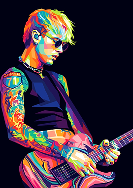 Machine Gun Kelly Playing Guitar