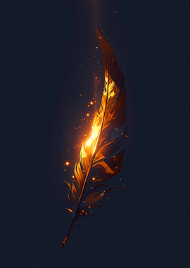 Feather with Sparkles