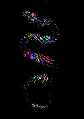 Colorful Snake Illustration