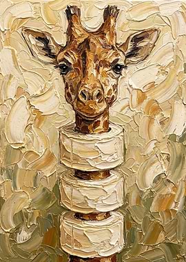 Giraffe with Toilet Paper Neck