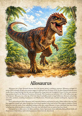 Allosaurus Dinosaur Illustration