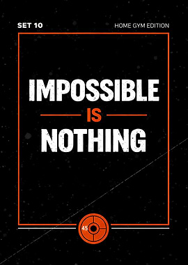 Impossible Is Nothing – Gym Motivation Poster (Home Gym Edition)