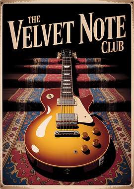 The Velvet Note Club Guitar Poster