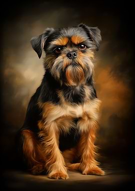 Portrait of a Griffon Belge Dog