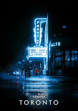 Toronto Paradise Theater at Night
