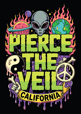 Pierce The Veil California Alien Art