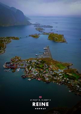 Reine, Norway Aerial View
