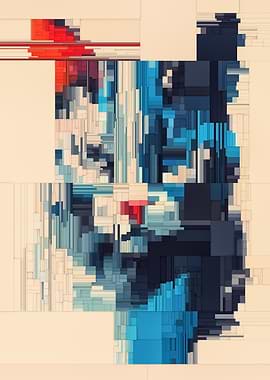 Cat Geometric Quadtree Art