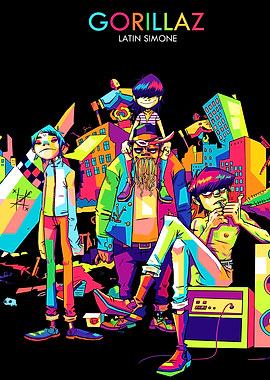 Gorillaz Latin Simone Pop Art