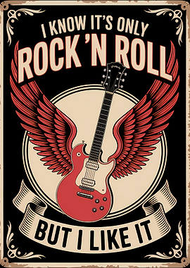 Rock 'n' Roll Guitar with Wings