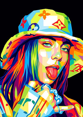 Billie Eilish Pop Art Portrait