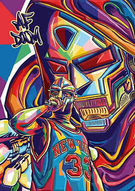 MF DOOM Pop Art Portrait