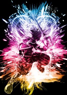 Sora with Keyblade and Heart Symbol