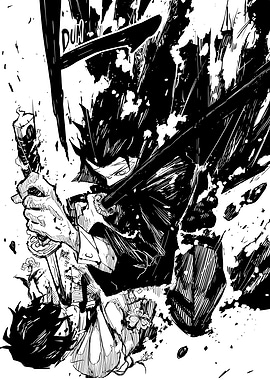 Dynamic Manga Art of a Swordsman