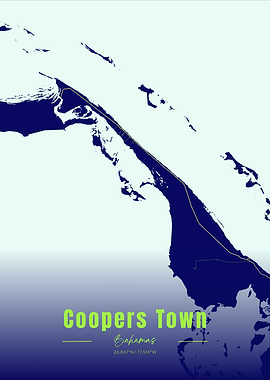 Coopers Town Bahamas Map