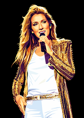 Celine Dion Performing on Stage