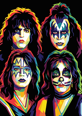 KISS Band Pop Art Portrait