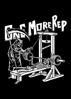 Grim Reaper and Skeleton Weightlifting