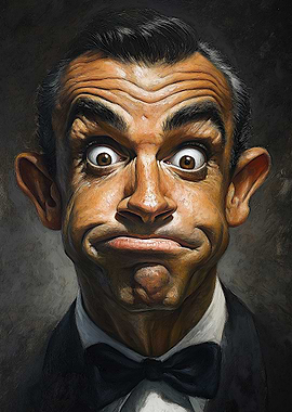 Caricature of a Man in a Tuxedo