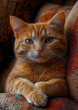 Orange Tabby Cat Relaxing